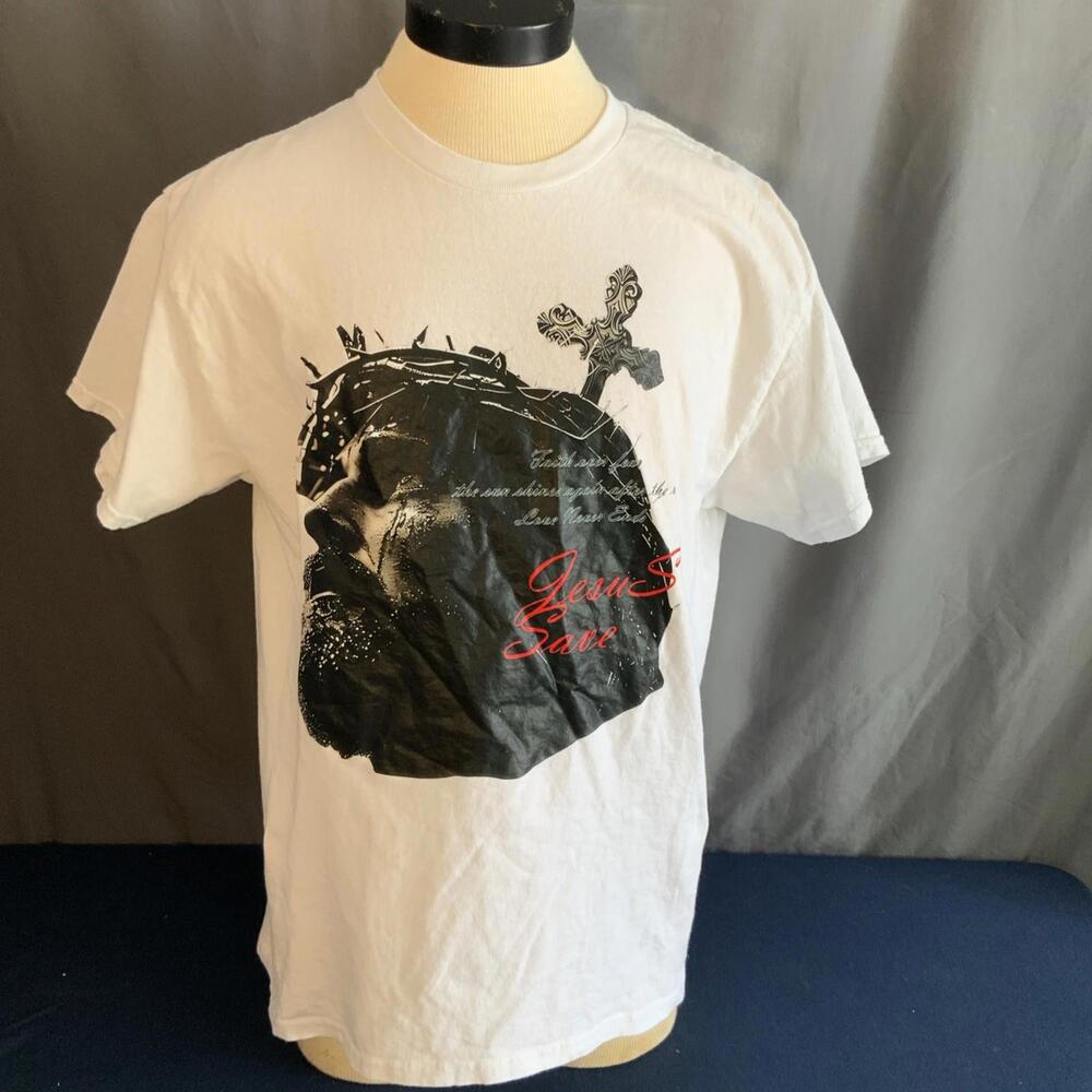 Jesus Christ Faith T shirt White Mens Large God Tee Beautiful Design